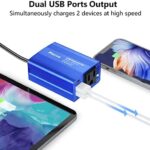 150W Car Power Inverter DC 12V to 110V AC Converter with 3.1A Dual USB Power inverters for Vehicles,Road Trip Essentials Camping Accessories Blue - Image 6
