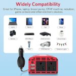 BESTEK 300W Power Inverter DC 12V to 110V AC Car Inverter with 4.2A Dual USB Car Adapter - Image 2