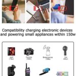 FOVAL 150W Car Power Inverter 12V DC to 110V AC Converter Vehicle Adapter Plug Outlet with 3.1A Dual USB Car Charger for Laptop Computer (Classic Blue) - Image 4
