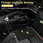 150W Power Inverter 12V DC to 110V AC Car Plug Adapter Outlet Converter with 3.1A Dual USB AC car Charger for Laptop Computer Black - Image 2