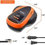 TEROMAS Tire Inflator Portable Air Compressor, Air Pump DC/AC for Car Tires 12V DC and Other Inflatables at Home 110V AC, Digital Electric Tire Pump with Pressure Gauge(Orange) - Image 5