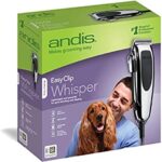 Andis 23585 EasyClip Whisper 12-Piece Adjustable Blade Clipper Kit, Pet Grooming, PM-4