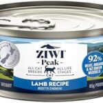 ZIWI Peak Canned Wet Cat Food All Natural High Protein Grain Free Limited Ingredient, with Superfoods (Lamb, Case of 24, 3oz Cans)