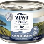 ZIWI Peak Canned Wet Cat Food – All Natural, High Protein, Grain Free, Limited Ingredient, with Superfoods (Mackerel, Case of 12, 6.5oz Cans)