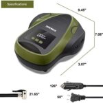 TEROMAS Tire Inflator Portable Air Compressor, Air Pump DC/AC for Car Tires 12V DC and Other Inflatables at Home 110V AC, Digital Electric Tire Pump with Pressure Gauge(Green) - Image 5