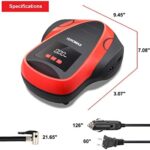 TEROMAS Tire Inflator Portable Air Compressor, Air Pump DC/AC for Car Tires 12V DC and Other Inflatables at Home 110V AC, Digital Electric Tire Pump with Pressure Gauge(Red) - Image 5