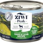 Ziwi Peak Canned Wet Dog Food – All Natural, High Protein, Grain Free, Limited Ingredient, with Superfoods (Tripe & Lamb, Case of 12, 6oz Cans)