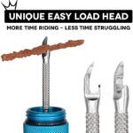 Peaty's Tubeless Bike Tyre Puncture Repair Plugger Kit - for MTB, Road & XC Bicycle Tyres - Unique Single-Sided Fork, for Rapid Puncture Repair to Fix Punctures Fast - 3X 3mm & 1.5mm Plugs - Image 4