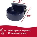 Coastal Pet Bergan Auto-Wata - Outdoor Dog & Cat Water Dispenser - Automatic Water Bowl for Pets - Made from Durable, BPA-Free Plastic - Self-Watering Cat & Dog Bowl - Navy, 48 Ounces - Image 4