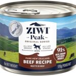 Ziwi Peak Canned Wet Dog Food – All Natural, High Protein, Grain Free, Limited Ingredient, with Superfoods (Beef, 6 Ounce Cans, Pack of 12)