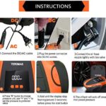 TEROMAS Tire Inflator Portable Air Compressor, Air Pump DC/AC for Car Tires 12V DC and Other Inflatables at Home 110V AC, Digital Electric Tire Pump with Pressure Gauge(Orange) - Image 4
