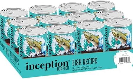 Inception® Wet Dog Food Fish Recipe – Complete and Balanced Dog Food – Legume Free Meat First Wet Dog Food – 12/13oz case