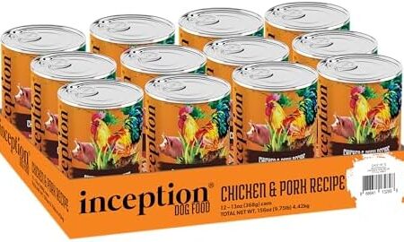 Inception® Wet Dog Food Chicken & Pork Meal Recipe – Complete and Balanced Dog Food – Legume Free Meat First Wet Dog Food – 12/13oz case