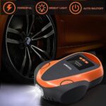 TEROMAS Tire Inflator Portable Air Compressor, Air Pump DC/AC for Car Tires 12V DC and Other Inflatables at Home 110V AC, Digital Electric Tire Pump with Pressure Gauge(Orange) - Image 6
