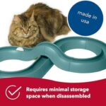Coastal Pet Turbo Track Cat Toy - Cat Ball Toy & Racetrack - Easy Assembly - Slate Blue (1 Pack) - Image 6