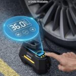 AstroAI Tire Inflator Portable Air Compressor Tire Air Pump for Car Tires - Car Accessories, 12V DC Auto Pump with Digital Pressure Gauge, Emergency LED Light for Bicycle, Balloons, Yellow - Image 5