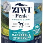 ZIWI Peak Canned Wet Dog Food – All Natural, High Protein, Grain Free, Limited Ingredient, with Superfoods (Mackerel & Lamb, Case of 12, 13.75oz Cans)