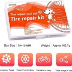 Bike Inner Tire Patch Repair Kit - with 36 Pcs Vulcanizing Patches, Bicycle Tire Repair Kit with Portable Storage Box, Repair Tools, Metal Rasp and Lever for Mountain Bicycle,Scooter and Motor - Image 7
