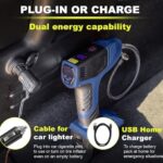 Bullseye Pro Tire Inflator Portable Air Compressor, Car Tire Inflator Portable, Portable Air Pump for Car Tires - 150PSI, 12V DC 1500 mAhs with Tire Pressure Gauge, Rechargeable As Seen On TV(Blue) - Image 3