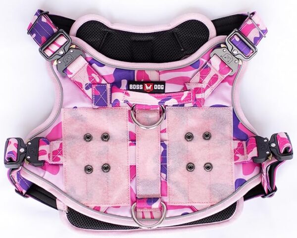 Boss Dog Tactical Harness, Pink Camo, X-Large