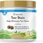 NaturVet Lutein Tear Stain Supplements for Dogs & Cats – Prevents Tear Stains for Dog, Cat Breeds – Includes Oregon Grape Root, Marshmallow Root, Cranberry Extract – 120 Ct.