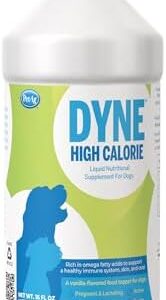 PetAg Dyne High Calorie Liquid Nutritional Supplement for Dogs & Puppies 8 Weeks and Older - 16 oz - Supports Performance and Endurance - Sweet Vanilla Flavor