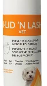 I-LID ’N LASH Vet Pump Pet Tear Stain Preventer for Dogs (50 ml) | Prevents Eye Tear Stains | Odor Eye Cleaner | Cats & Dogs Tear Stain Solution with Hyaluronic Acid | Non Antibiotic Eye Wash Solution