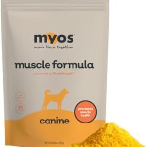 MYOS Canine Muscle Formula - All-Natural Muscle Building Supplement - Helps Reduce Muscle Loss in Aging Dogs and Improve Recovery from Injury or Surgery