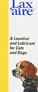 Lax'aire Laxative and Lubricant for Dogs and Cats, Gentle Constipation Relief and Hairball Remedy, 3 oz