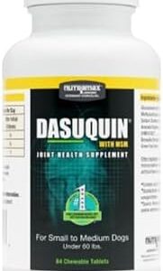Nutramax Dasuquin with MSM Joint Health Supplement for Small to Medium Dogs - With Glucosamine, MSM, Chondroitin, ASU, Boswellia Serrata Extract, and Green Tea Extract, 84 Chewable Tablets(Pack of 1)