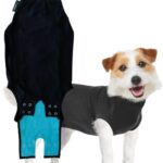 Suitical Recovery Suit Dog, XXX-Small, Black