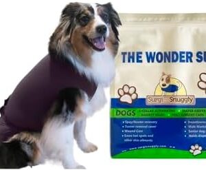 SurgiSnuggly Veterinary Invented Dog Surgical Recovery Suit for Female Spay or Male Dogs Neuters,Cone Alternative, Original Dog Onesie Bodysuit for After Surgery Small, Medium, Large Dogs PL LL