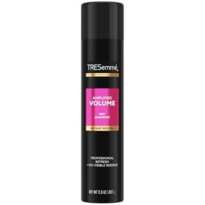 TRESemmé Dry Shampoo Spray, Volumizing – Amplified Volume, Lasting Body & Bounce, No Visible Residue, 7.3 Oz