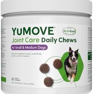 Lintbells YuMOVE Joint Supplement Dog Chews - Contains Glucosamine, Green Lipped Mussel - Natural Relief from Hip Ache, Stiff Joints - 1 Month’s Supply (Small & Medium)