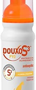 Douxo S3 Pyo Mousse, Contains 3% Chlorhexidine & 0.5% Ophytrium, Antiseptic & Hydrating, for Bacterial or Yeast Skin Infections, for Dogs, 5.1 fl. oz. (150mL)