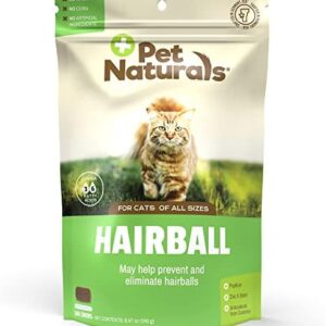 Pet Naturals Hairball for Cats with Omega 3, Chicken Flavor, 160 Chews - Can Help Eliminate Hairballs and Manage Excess Shedding - No Corn or Wheat