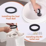 RV Toilet Seal Kit Compatible with Dometics 300/310/320 Series to Replace 385311652 Camper Bowl Seal Part and 385311658 Flush Seal, 2-in-1 Combo Kit - Image 2