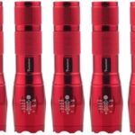 Pocketman Super Bright LED Flashlights Tactical Flashlight Portable Outdoor Torch with 5 Light Modes (5 Pack)