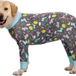 Dog Recovery Suit for Dogs After Surgery Female Male Medium Large Dog Neuter Spay Onesie for Shedding Prevent Licking Surgical Wound Dog Cone Alternative Giraffe