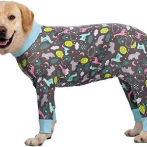 Dog Recovery Suit for Dogs After Surgery Female Male Medium Large Dog Neuter Spay Onesie for Shedding Prevent Licking Surgical Wound Dog Cone Alternative Giraffe