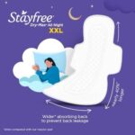 Stayfree Dry Max All Night XL Dry Cover Sanitary Pads For Women With Wings, 28 Pads - Image 3