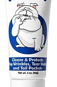 Squishface Wrinkle Paste - Bulldog, French Bulldog, Pug, English Bulldog – Cleans Wrinkles, Tear Stain, Tail Pockets, and Paws – Anti-Itch Tear Stain Remover & Bulldog Wrinkle Cream, 2 Oz.