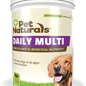 Pet Naturals Daily Multivitamin for Dogs, Veggie Flavor, 150 Chews - Yummy Chews with Amino Acids, and Antioxidants - Supports Energy, Metabolic Function and Pet Wellness