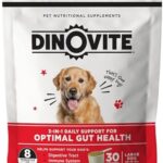 Dinovite Probiotic Supplement for Dogs - Omega 3 - Hot Spot Relief - Skin & Coat Supplement - 30 Day Supply (30 Day Supply, Large Dogs (45+ lbs))