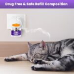 Cat Calming Diffuser, Effective Therapet MD Cat Diffuser, Relaxing Cat Calming Pheromone Diffuser for Cat Anxiety Relief Reduce Stress Fighting Scratching, 2 Diffusers 4 Refills - Image 5