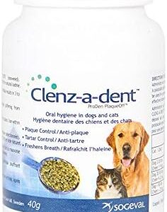 CLE06800 Clenz-A-Dent Plaque Off Food Additive, 40 g