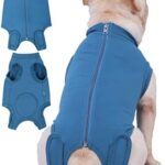 Dog Surgery Recovery Suit - After Spay, Abdominal Wounds Post Surgical Recovery, Anti Licking Breathable Dog Onesies for Small, Medium & Large Pet, Alternative Bandages Cone E-Collar