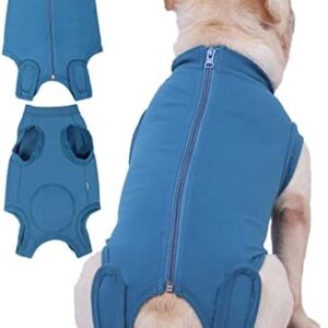 Dog Surgery Recovery Suit - After Spay, Abdominal Wounds Post Surgical Recovery, Anti Licking Breathable Dog Onesies for Small, Medium & Large Pet, Alternative Bandages Cone E-Collar