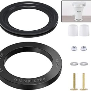 RV Toilet Seal Kit Compatible with Dometics 300/310/320 Series to Replace 385311652 Camper Bowl Seal Part and 385311658 Flush Seal, 2-in-1 Combo Kit