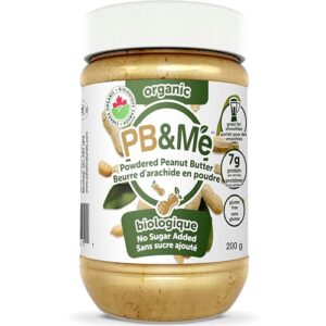 PB&Me Natural Powdered Peanut Butter - Gluten Free, High Protein, Less Calorie Peanut Butter for Smoothie And Protein Shake Add Ins- 87% Less Fat than Creamy Peanut Butter - No Sugar, 200G